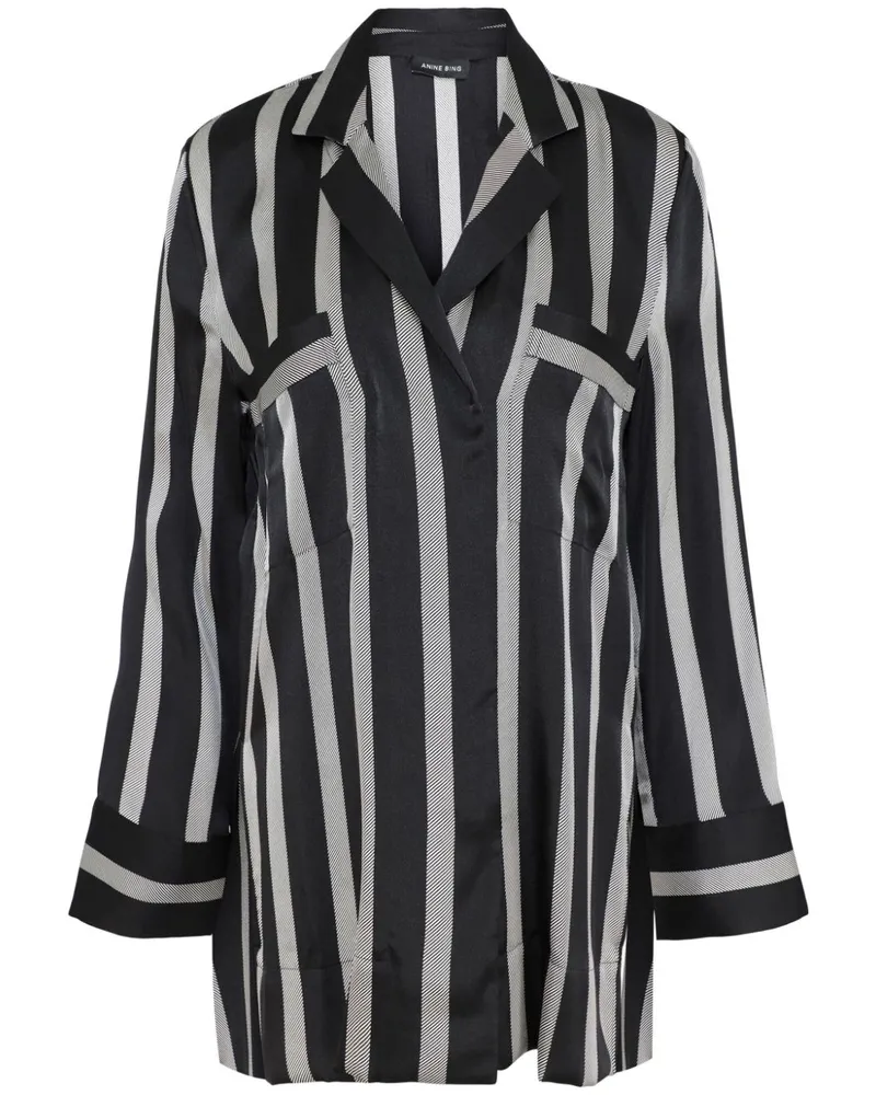 Anine Bing Lynette Bluse - Schwarz Schwarz