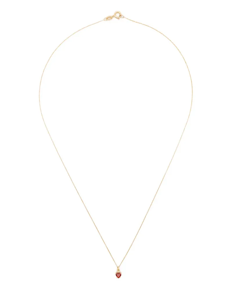 Wouters & Hendrix 18K yellow gold heart-shaped garnet necklace Gold