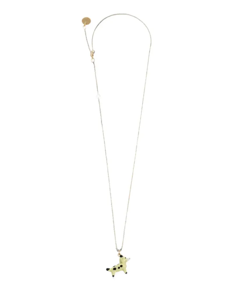 Marni dog-pendant necklace - Gold Gold