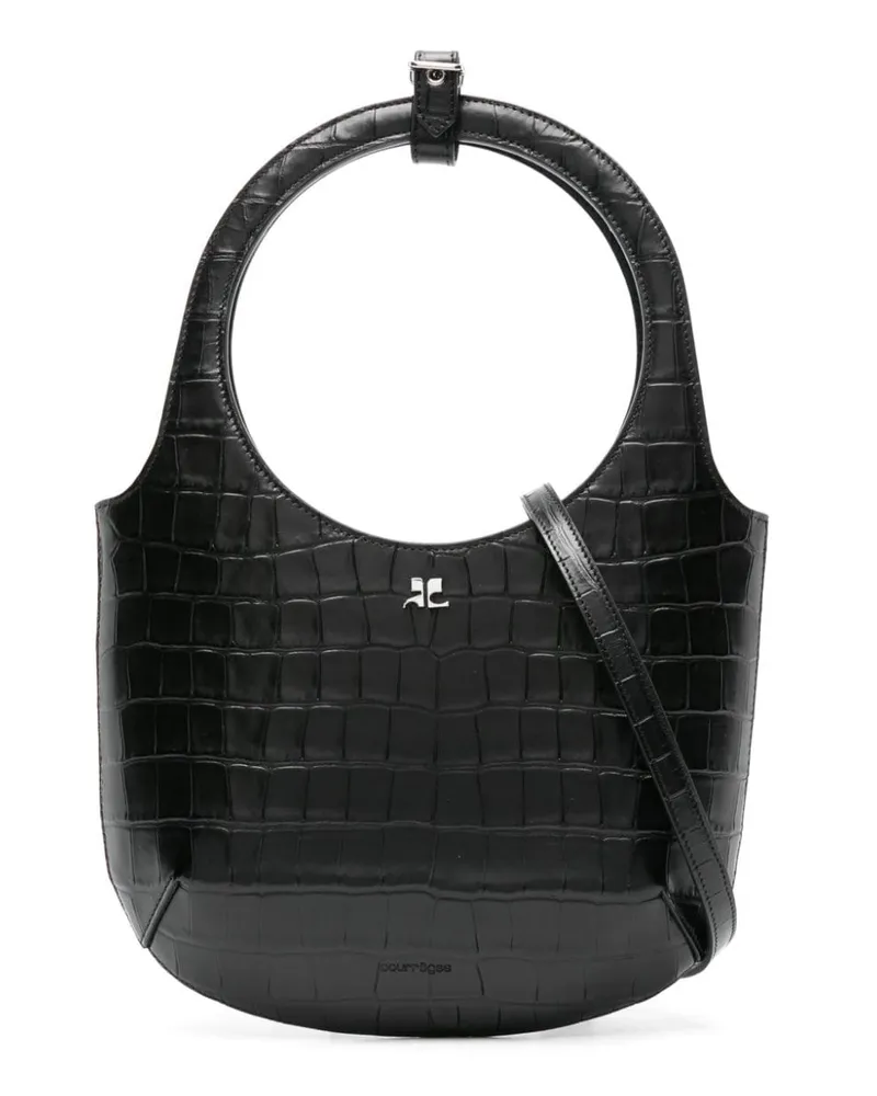 Courrèges Holy Handtasche aus Leder - Schwarz Schwarz