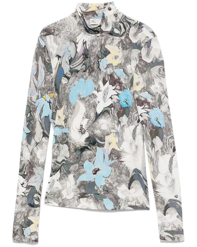 Tory Burch T-Shirt mit Print - Blau Blau