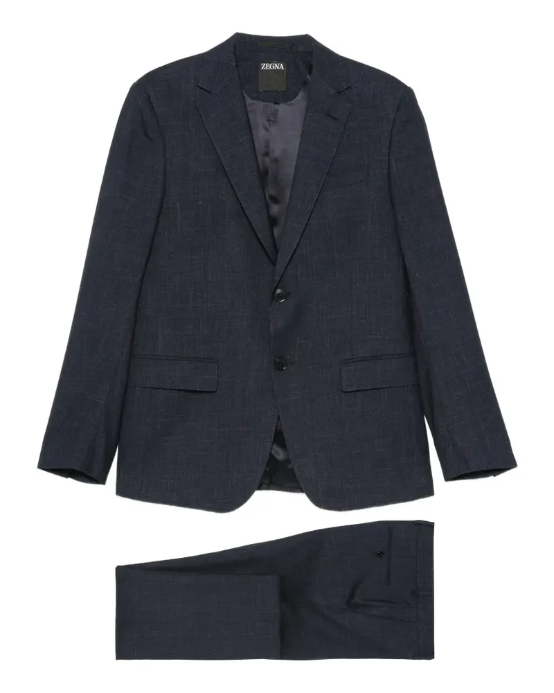 Ermenegildo Zegna flap-pocket single-breasted suit - Blau Blau