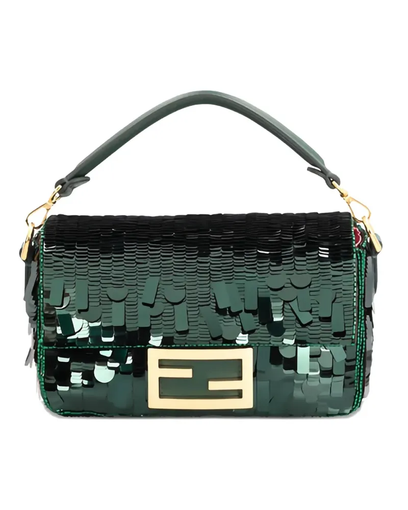 Fendi mini Baguette sequin tote bag - Grün Grün