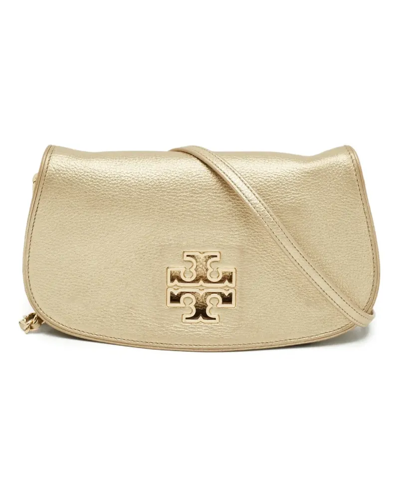 Tory Burch logo leather cross body bag - Gold Gold