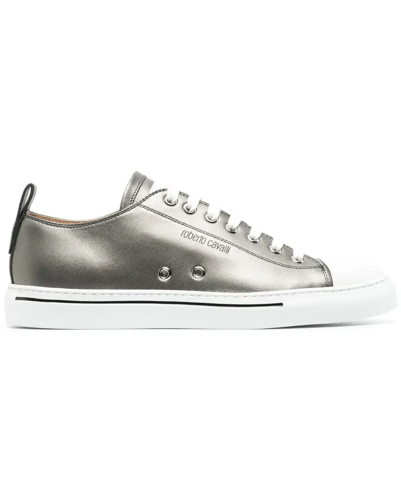Roberto Cavalli Sneakers im Metallic-Look - Grau Grau