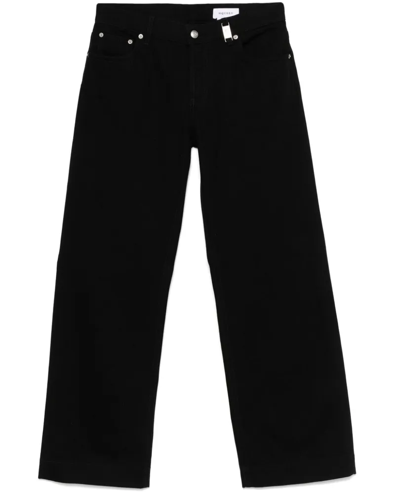Alexander McQueen Jeans mit weitem Bein - Schwarz Schwarz