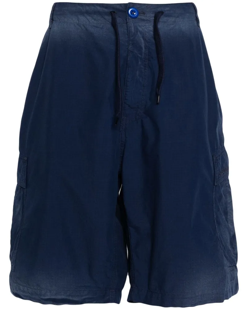 Balenciaga Cargo-Shorts mit Logo-Stickerei - Blau Blau