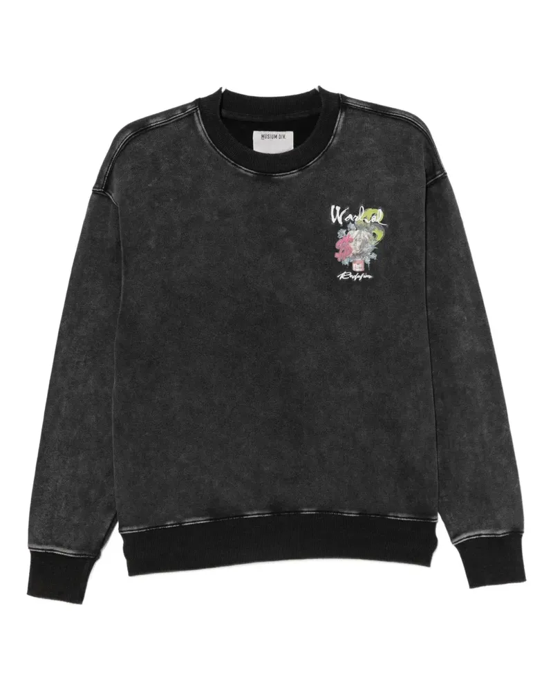 Musium Div. Sweatshirt mit grafischem Print - Schwarz Schwarz