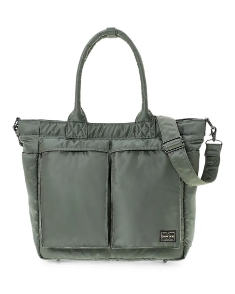 PORTER-YOSHIDA & CO Tanker logo-patch tote bag - Grün Grün