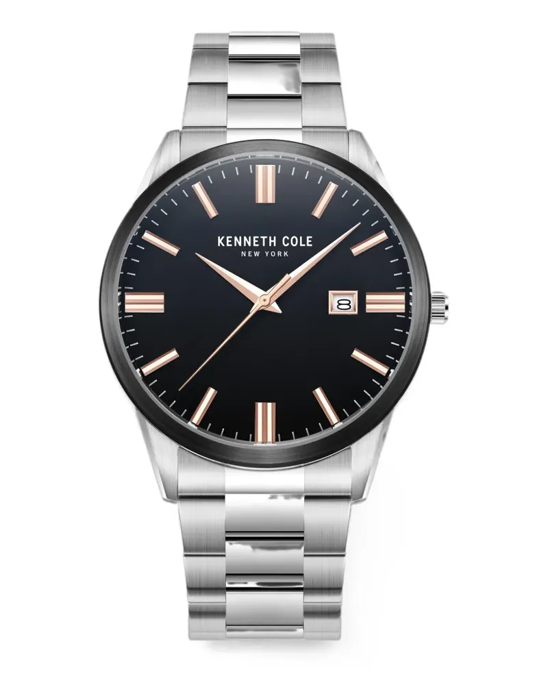 Kenneth Cole Runde Armbanduhr 42mm - Schwarz Schwarz