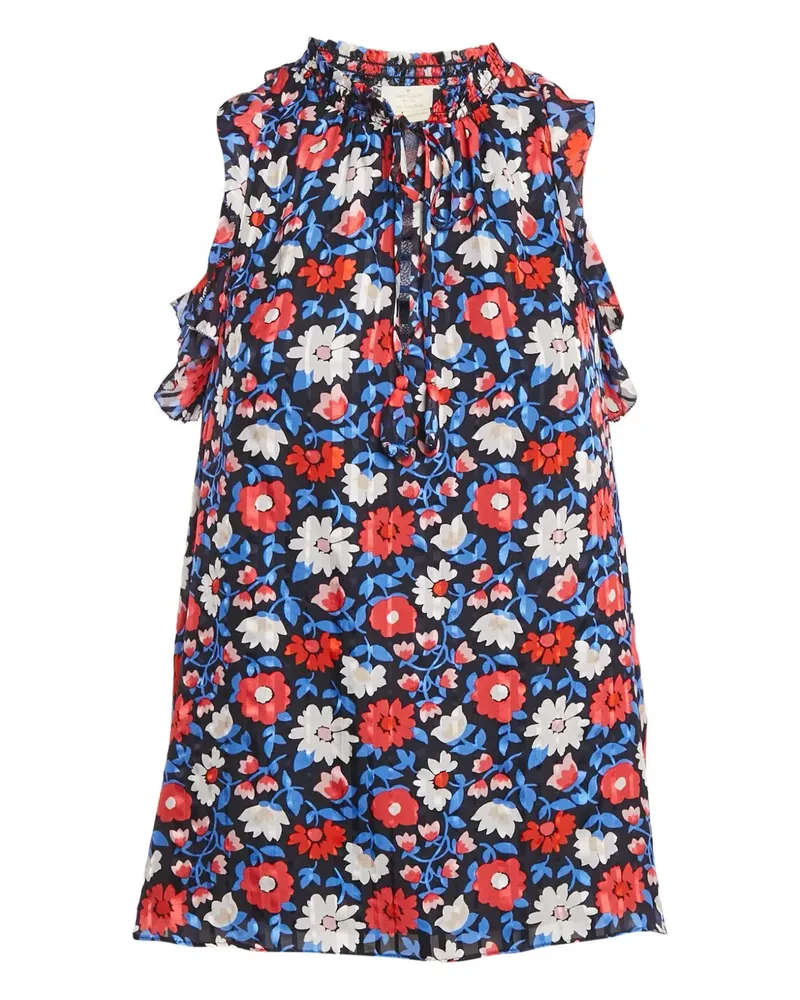 Kate Spade Top mit Blumen-Print - Blau Blau
