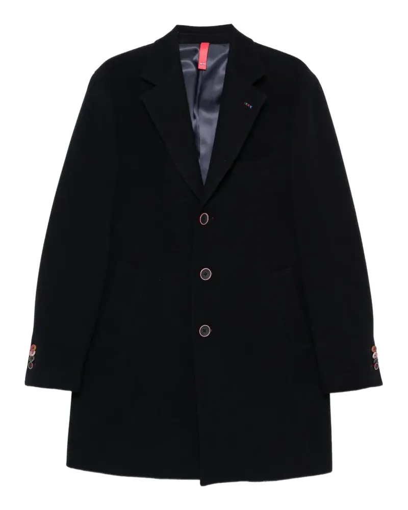 Manuel Ritz slim-fit single-breasted coat - Blau Blau