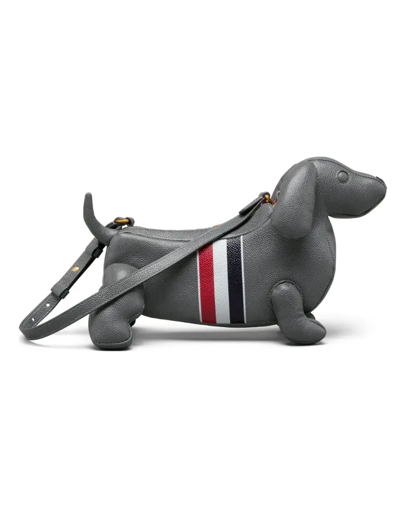 Thom Browne Hector pebble grain cross body bag - Grau Grau