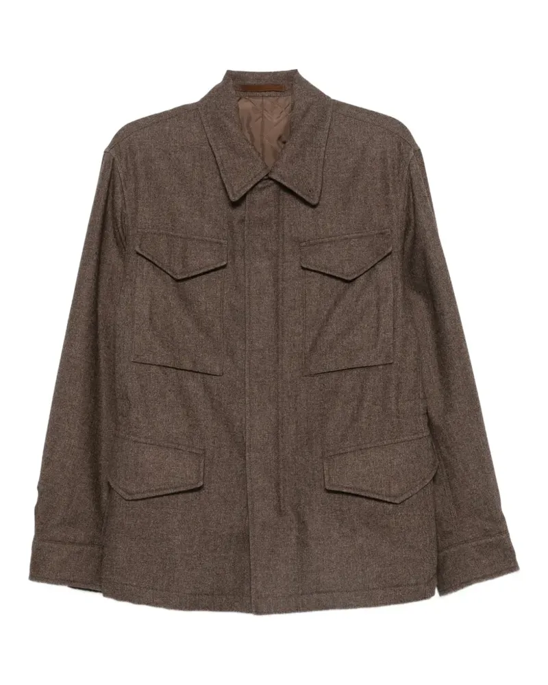 Eleventy Jacke mit vier Taschen - Braun Braun