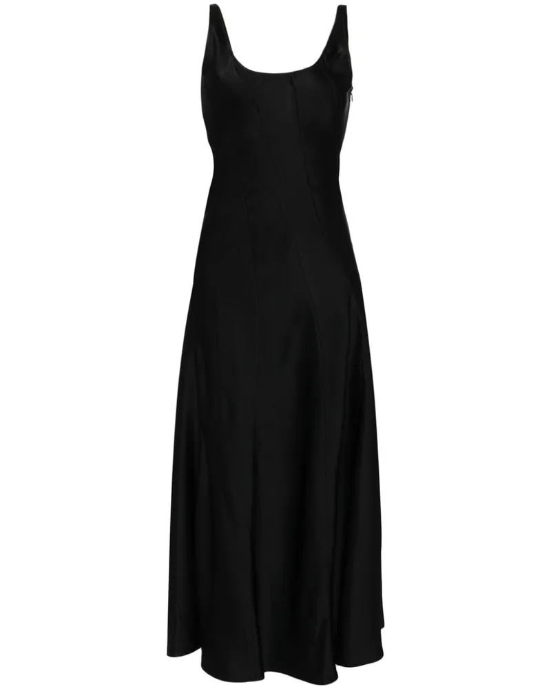 Jil Sander Kleid mit Spaghettiträgern - Schwarz Schwarz