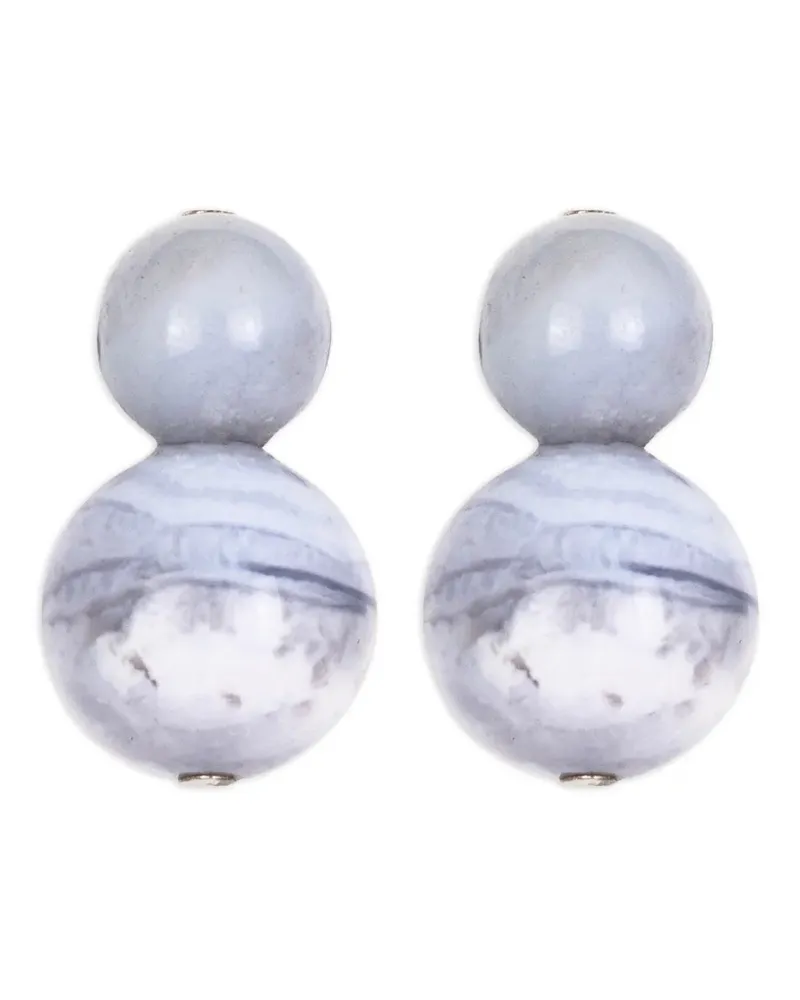 Jennifer Behr Cara Ohrringe mit Perlen - Grau Grau