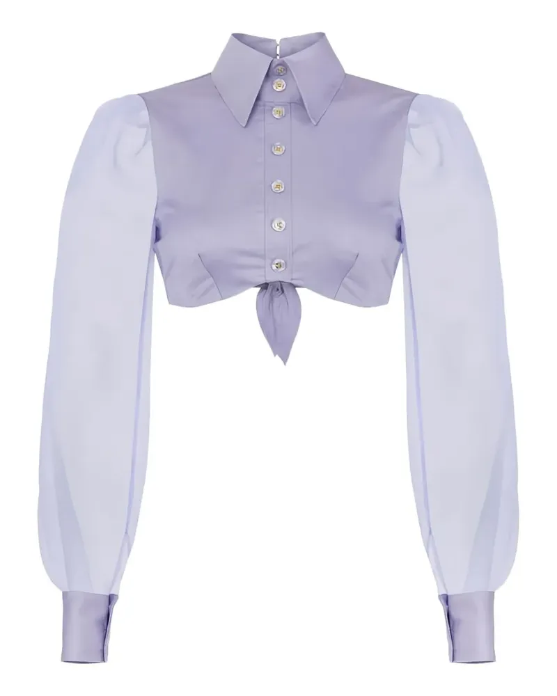 Elisabetta Franchi balloon-sleeve shirt - Violett Violett
