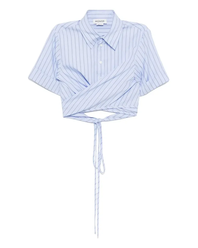 Monse Gewickeltes Cropped-Hemd - Blau Blau