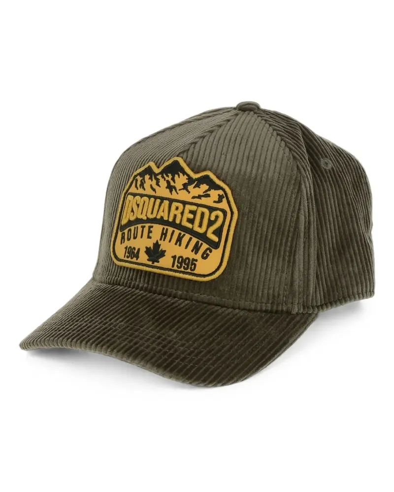 Dsquared2 ribbed embroidered-patch baseball cap - Grün Grün