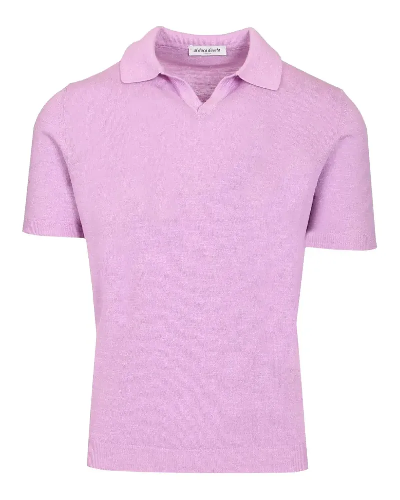 Al Duca D’Aosta 1902 Fein gestricktes Poloshirt - Violett Violett