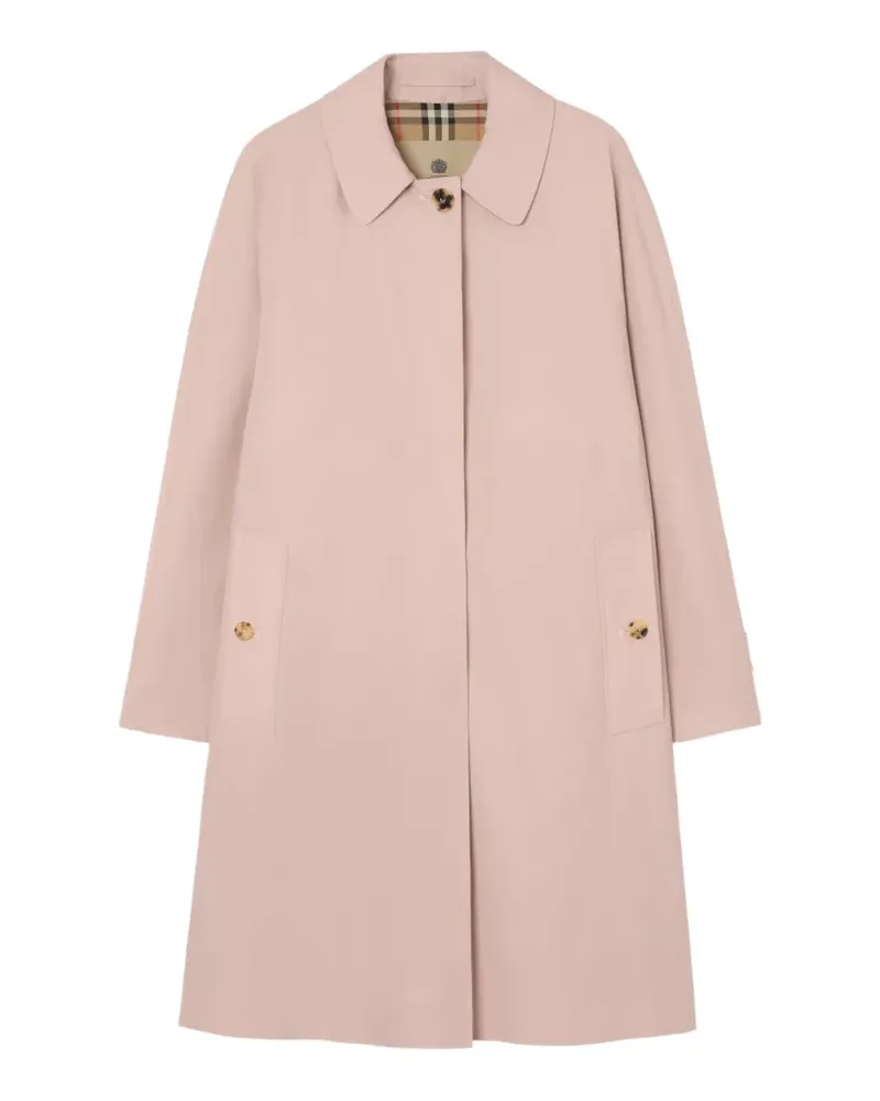 Burberry mid-length tropical gabardine Camden car coat - Rosa Rosa