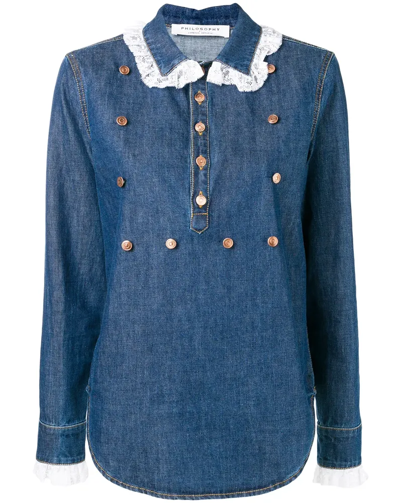 Philosophy Di Lorenzo Serafini Hemd mit lockerem Schnitt - Blau Blau