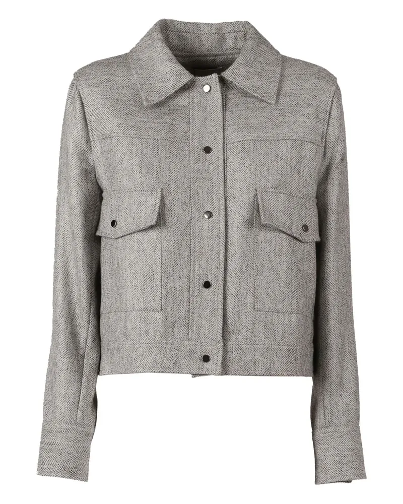 Antonelli Firenze button herringbone jacket - Grau Grau