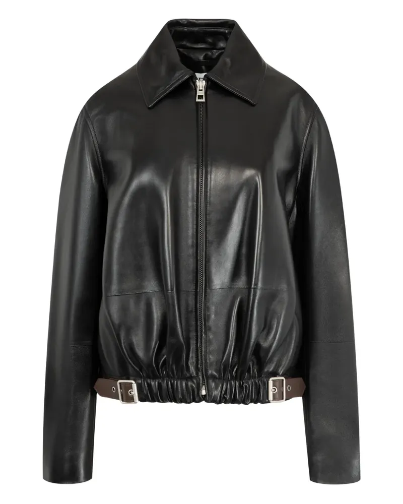 Loewe belted leather jacket - Schwarz Schwarz
