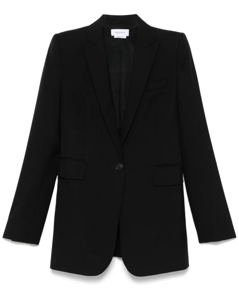 Alexander McQueen Blazer mit überschnittener Schulter - Schwarz Schwarz