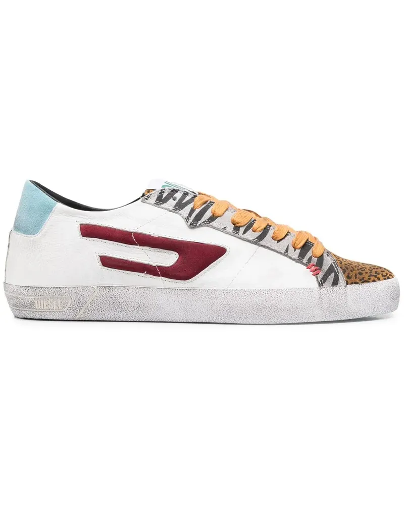 Diesel Sneakers mit Leoparden-Print - Weiß Weiß