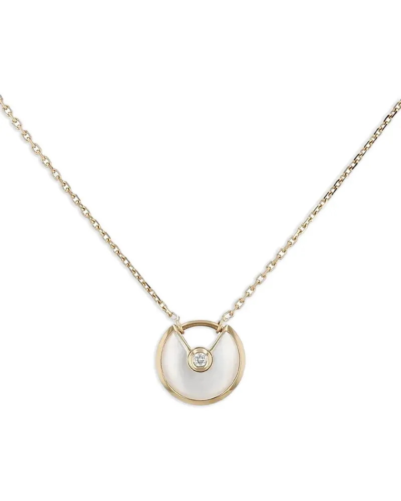 Cartier 2010 Amulette mother-of-pearl and diamond necklace - Gold Gold