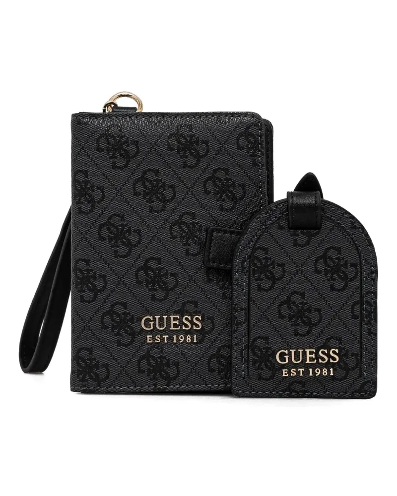 Guess Pass-Etui mit 4G-Motiv - Schwarz Schwarz