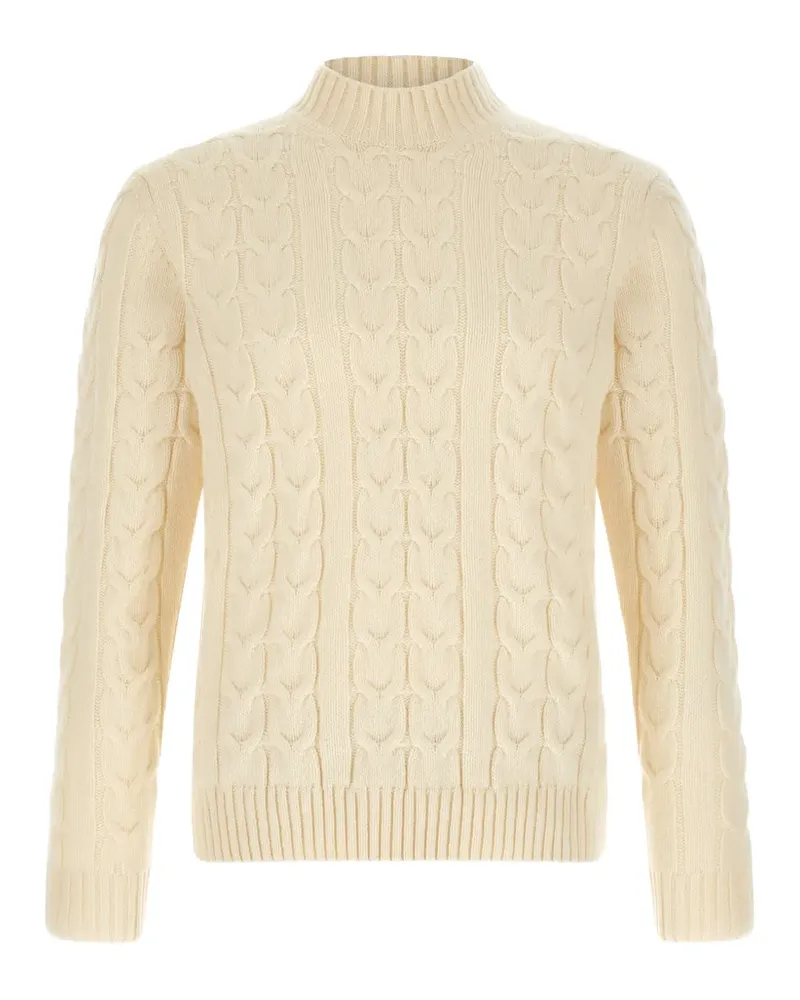 Zanone Geflochtener Pullover mit Stehkragen - Nude Nude