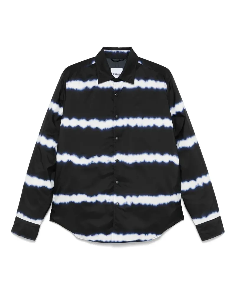 ASPESI Hemd mit Batikmuster - Schwarz Schwarz
