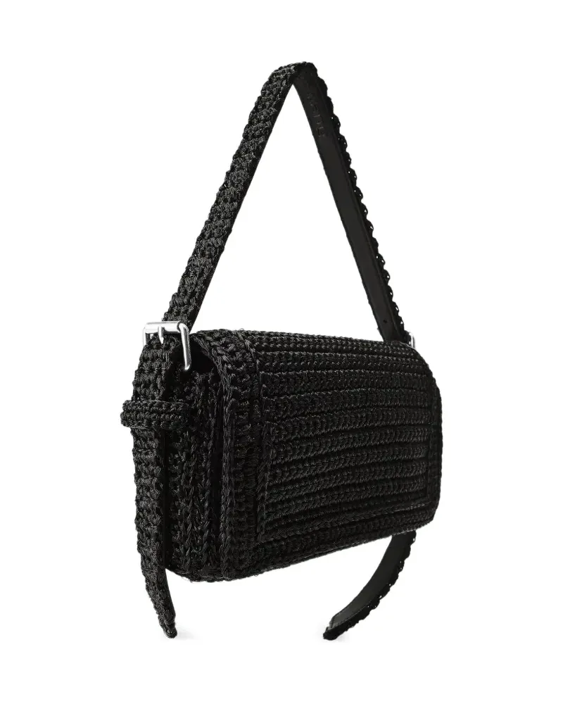 Alexander Wang Gehäkelte Schultertasche mit Kristallen - Schwarz Schwarz