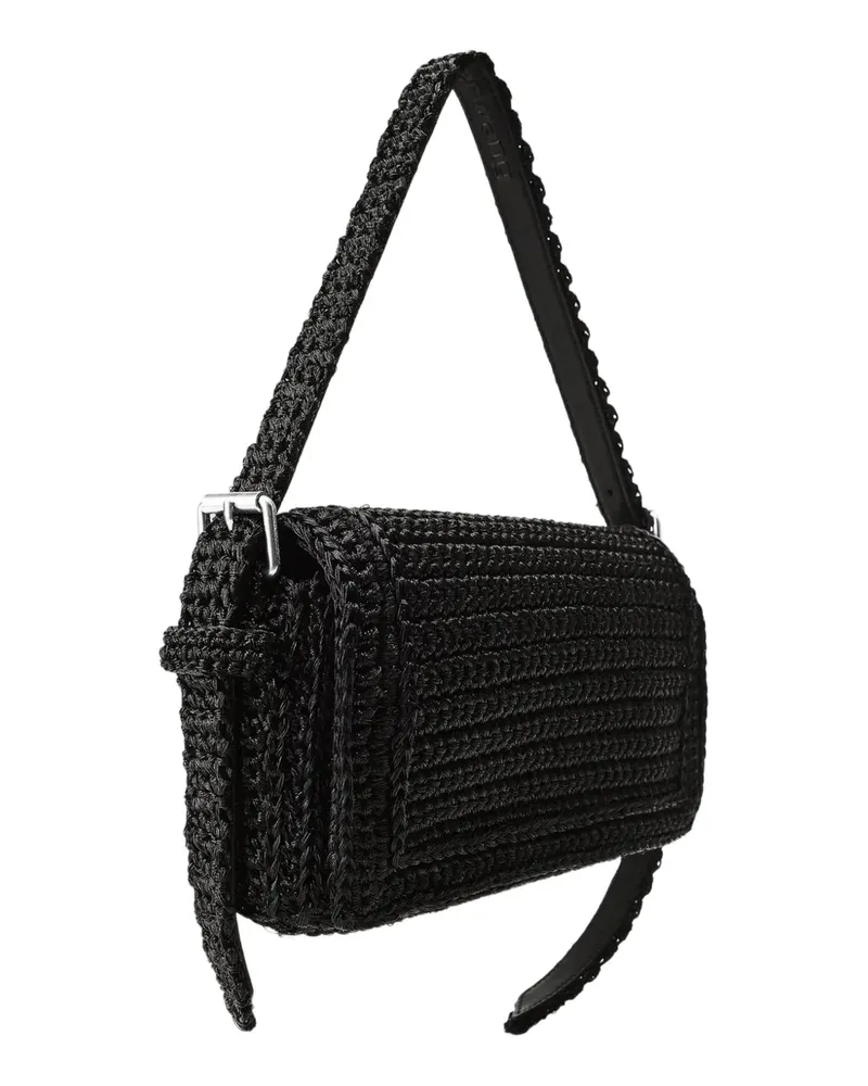 Alexander Wang Gehäkelte Schultertasche mit Kristallen - Schwarz Schwarz