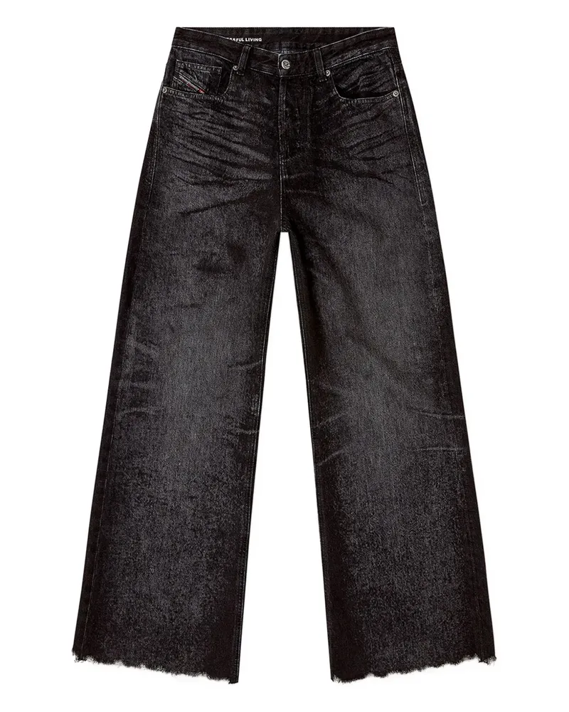 Diesel Ausgefranste Jeans - Schwarz Schwarz