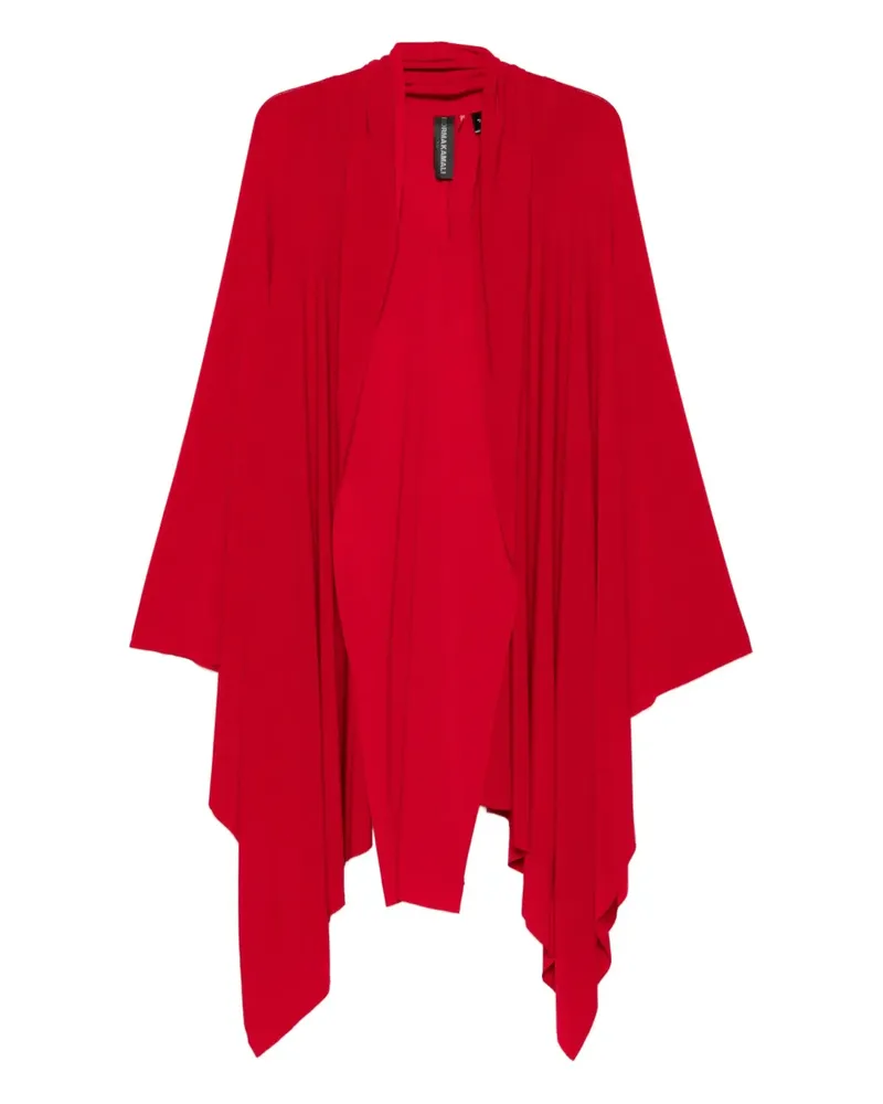 Norma Kamali draped open-front dress - Rot Rot
