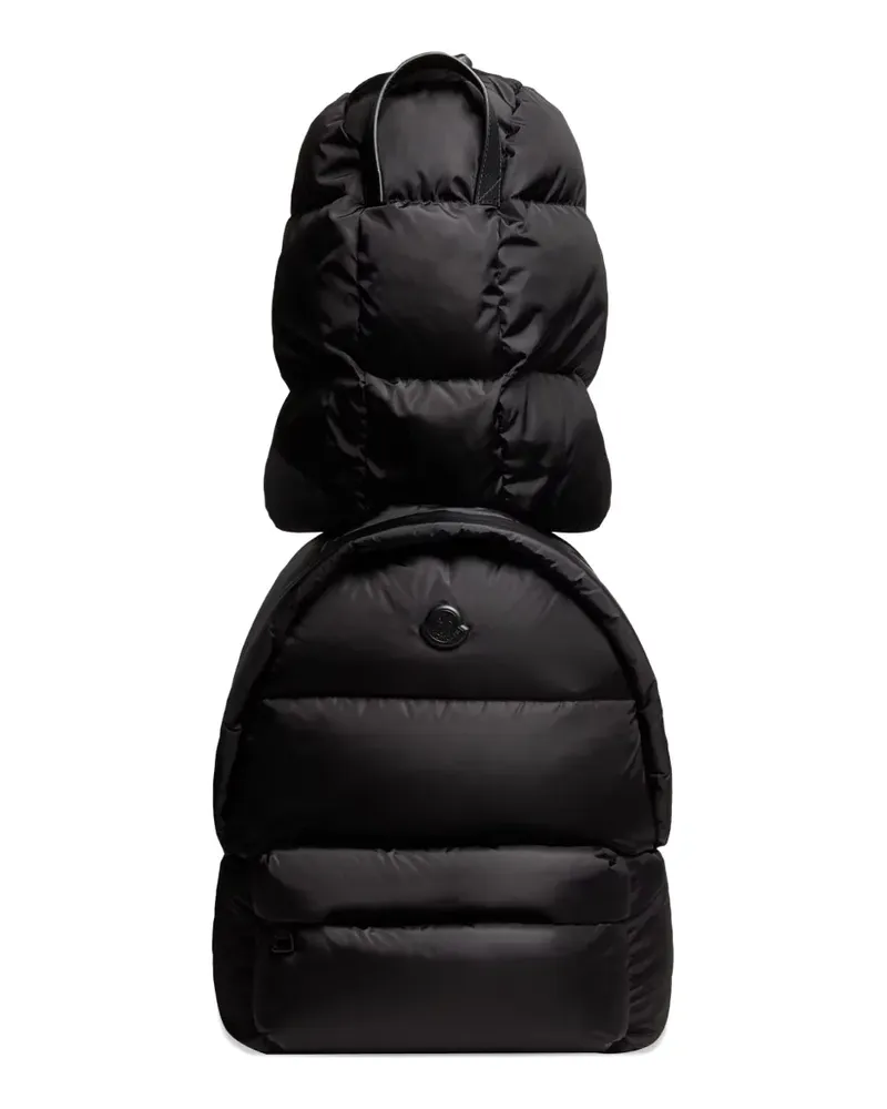 Moncler Wattierter Rucksack mit Reißverschluss - Schwarz Schwarz
