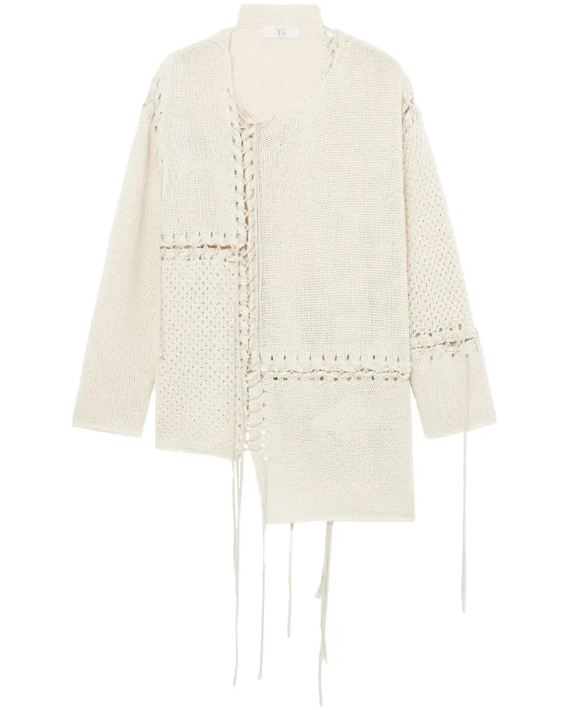Yohji Yamamoto Asymmetrischer Pullover mit Einsätzen - Nude Nude