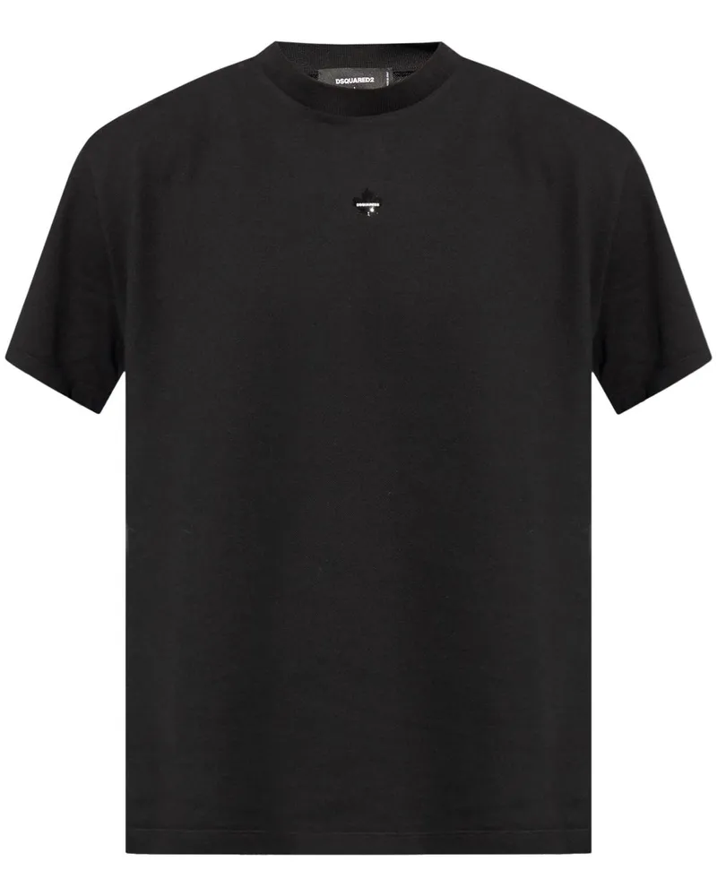 Dsquared2 T-Shirt mit Logo-Applikation - Schwarz Schwarz