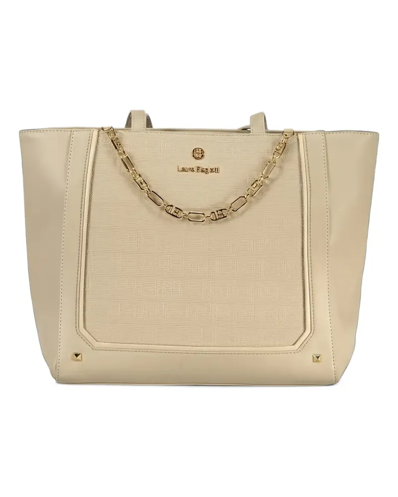 Laura Biagiotti Akkette logo-plaque tote bag - Nude Nude