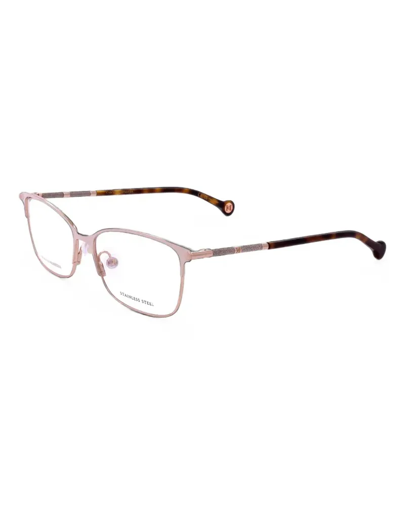 Carolina Herrera New York glitter-effect geometric-frame glasses - Rosa Rosa