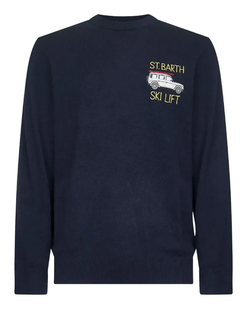 MC2 Saint Barth Pullover mit Artwork-Stickerei - Blau Blau