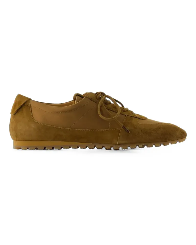 aeyde Uma paneled suede sneakers - Braun Braun