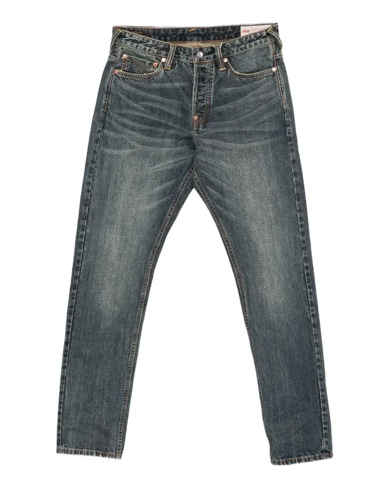 Evisu Jeans mit Möwen-Print - Blau Blau