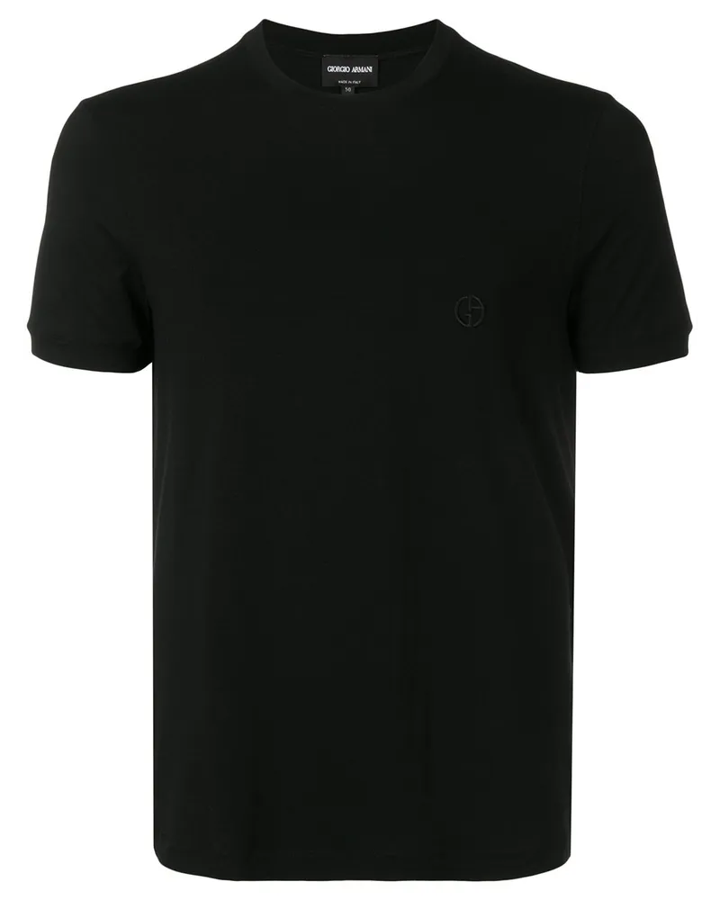 Giorgio Armani Schmales T-Shirt Schwarz
