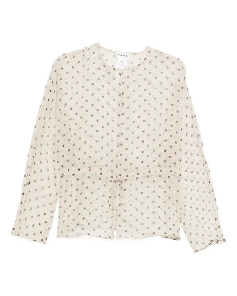 P.A.R.O.S.H. P.A.R.O H. Bluse mit Polka Dots - Nude Nude