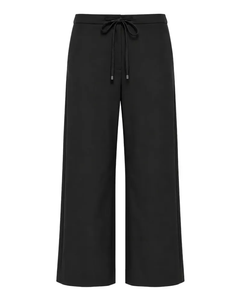 Max Mara Wide-Leg-Hose mit Kordelzug - Schwarz Schwarz