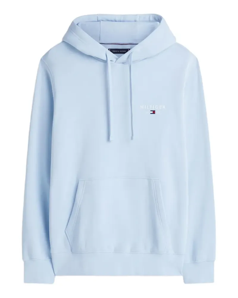 Tommy Hilfiger logo-embroidered drawstring hoodie - Blau Blau